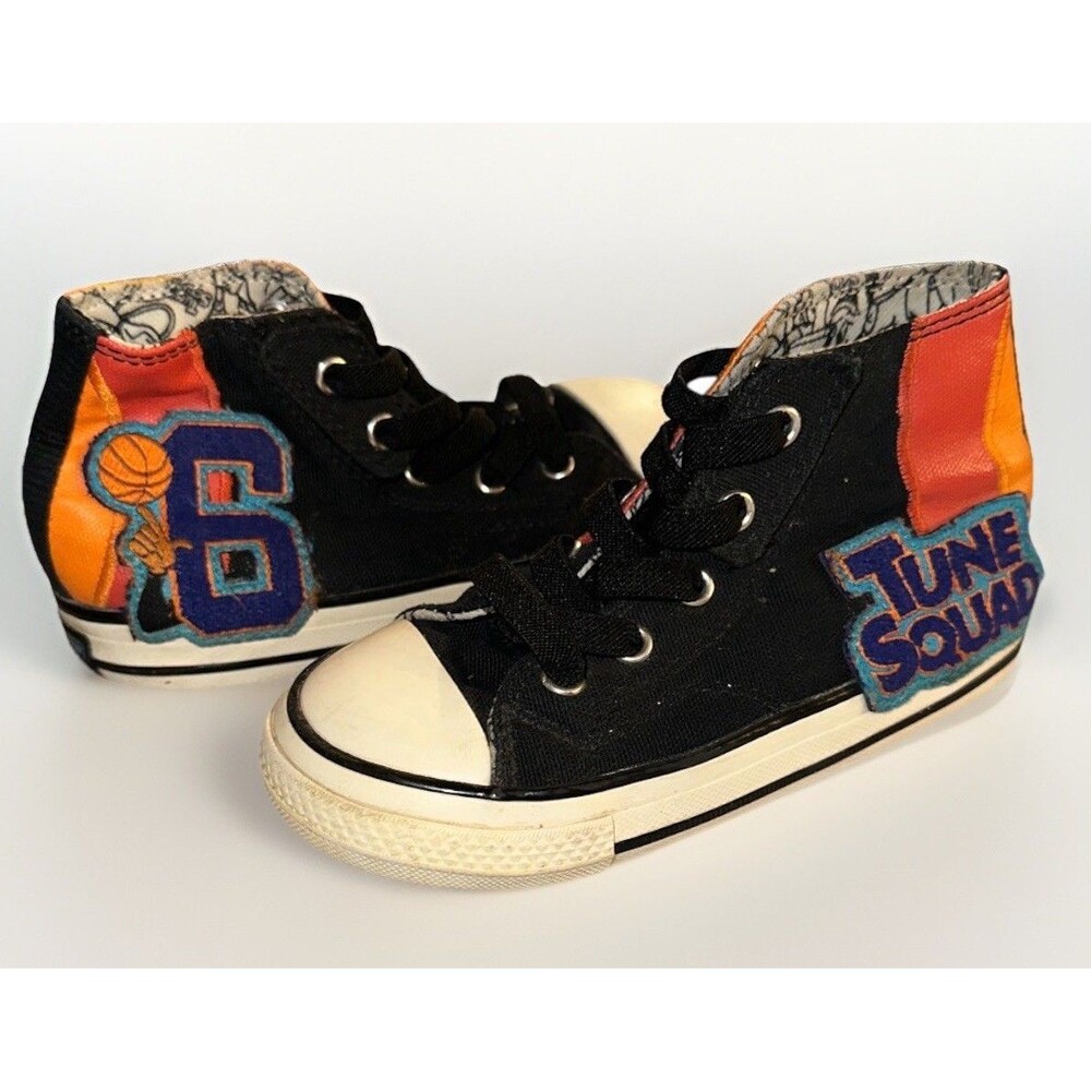 Converse xSpace Jam Tune Squad CHUCK 70 Toddler 9 HI Black Mantra Orange 372483C